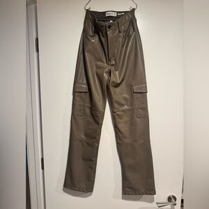 Abercrombie & Fitch cargo vegan leather Pants